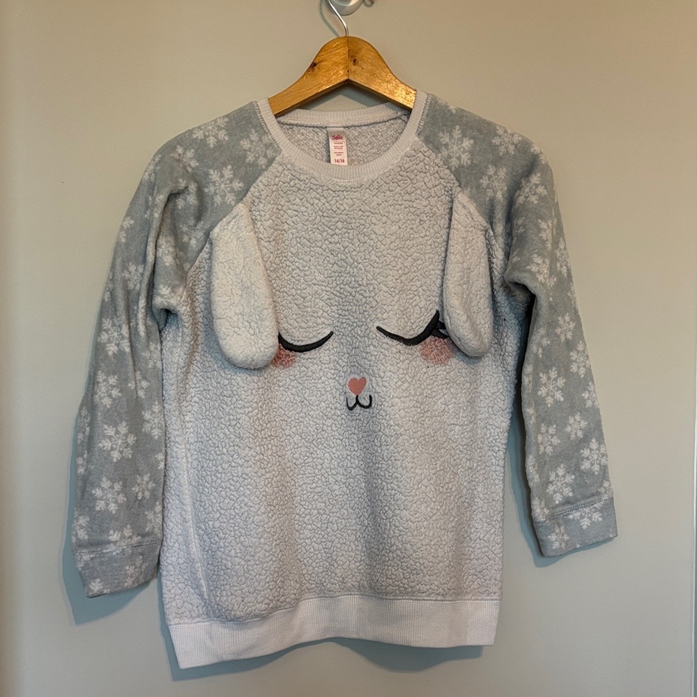 Justice Fleece Pajama Top Sz 14/16 GUC